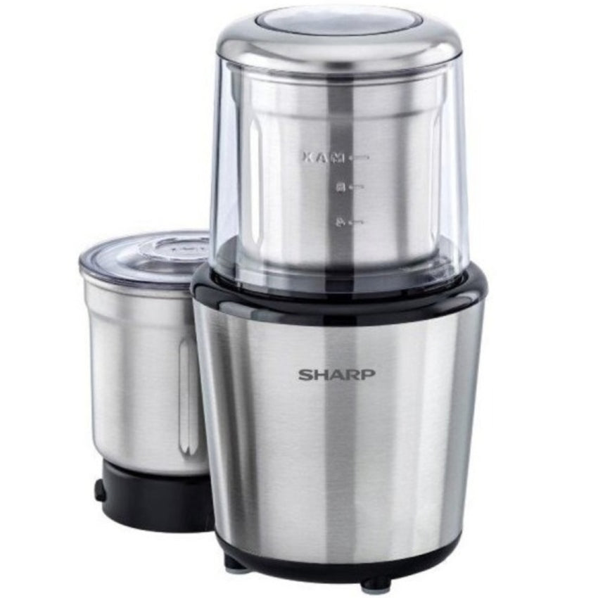 Sharp Coffee Grinder with Chopper 200 Watts 70g, Stainless Steel - EM-GP21-S3