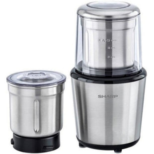 Sharp Coffee Grinder with Chopper 200 Watts 70g, Stainless Steel - EM-GP21-S3