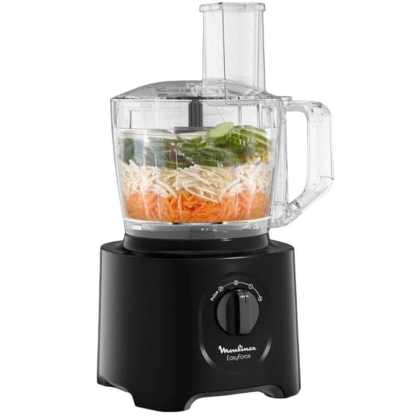 Moulinex 800W Power Food Processor - 25 Functions & 6 Attachments - Black - FP247827