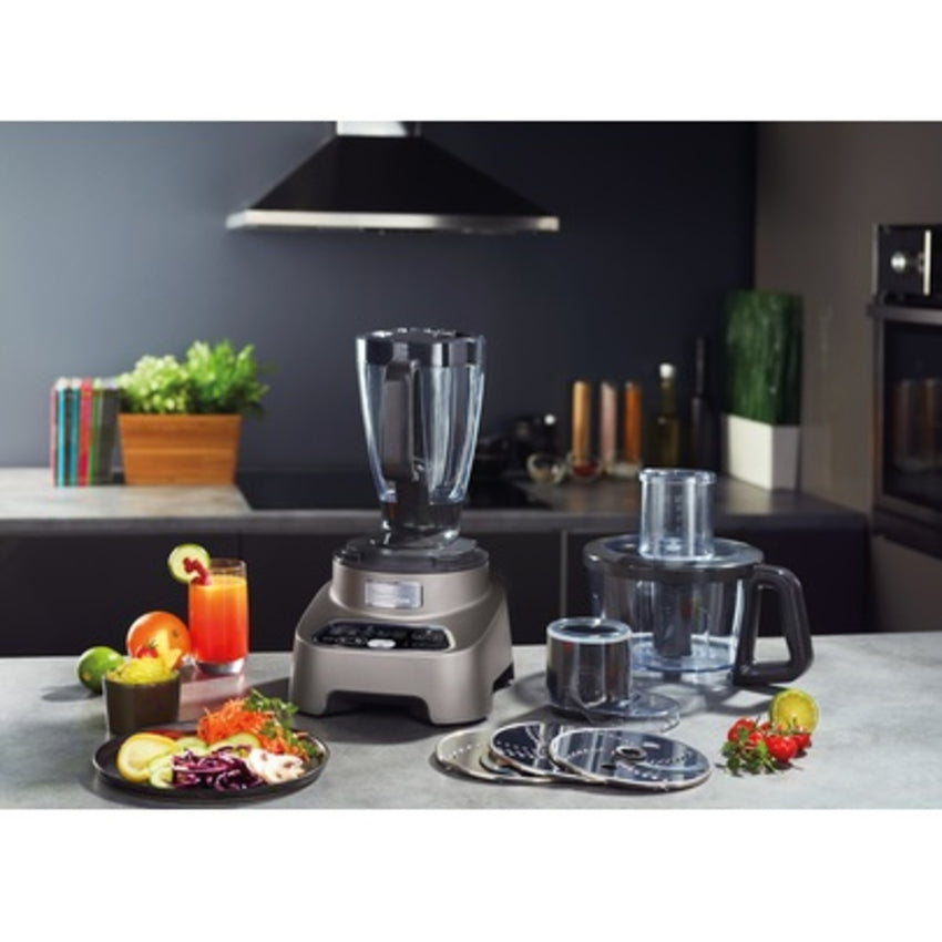 MOULINEX FP821827 High-Power Food Processor, 1000W Motor, 8-Piece Set, 28 Cooking Functions