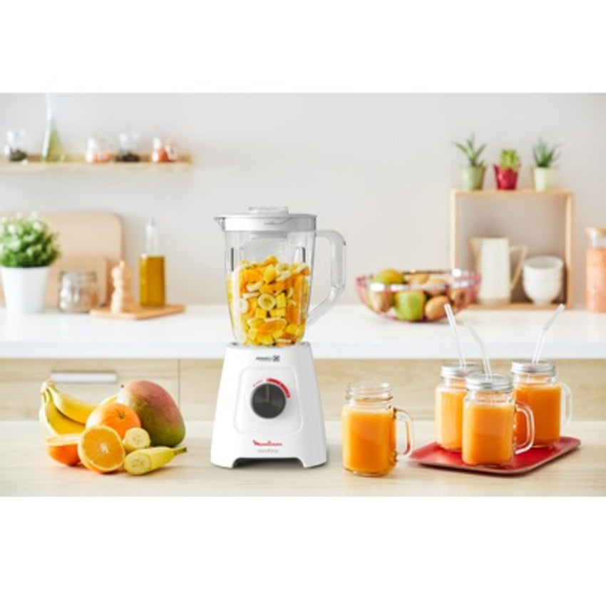 Moulinex 600W 2L Blender with Extra-Large Food Chopper Grinder Attachment (LM42X127)