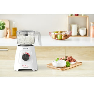 Moulinex 600W 2L Blender with Extra-Large Food Chopper Grinder Attachment (LM42X127)