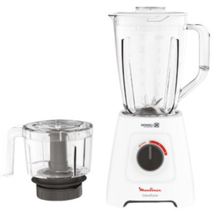 Moulinex 600W 2L Blender with Extra-Large Food Chopper Grinder Attachment (LM42X127)