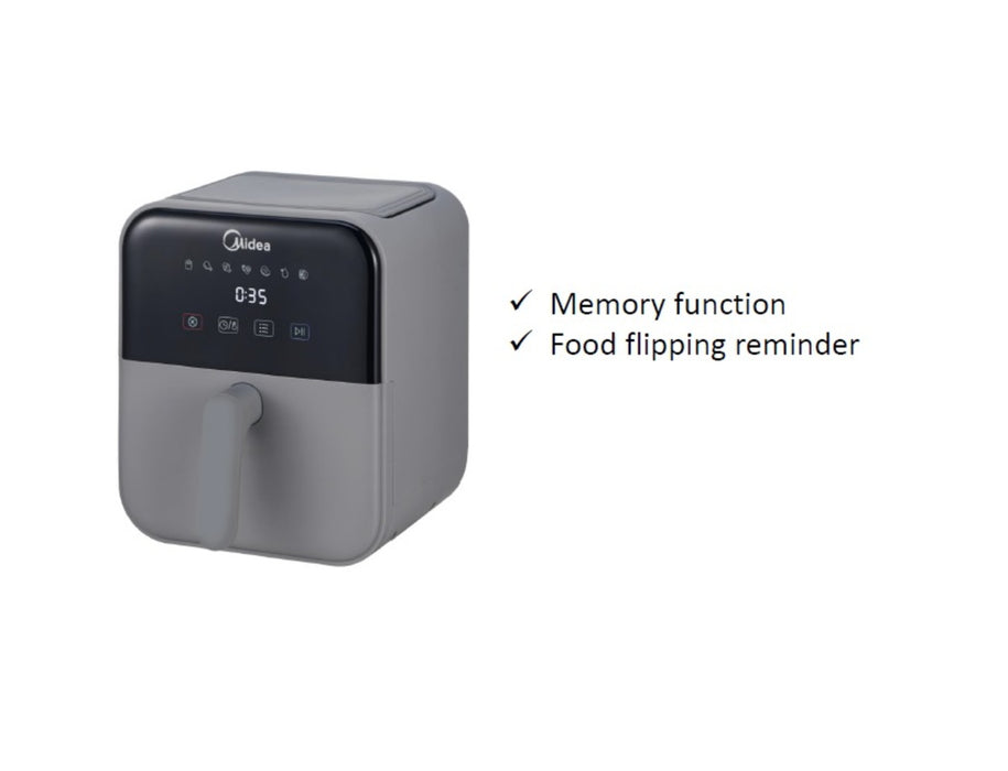 Midea 1400W Air Fryer with 4.0L Capacity & 6 Pre-set Menus ? Quick & Delicious Frying