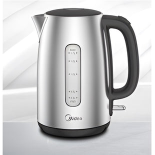 Midea Kettle 2200 Watts 1.7 Liters, Stainless Steel - MEK-170M0B-SS
