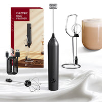 Orca Rechargeable Electric Milk Frother 3 Speeds, Black - OR-MF-13BS