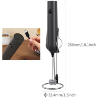 Orca Rechargeable Electric Milk Frother 3 Speeds, Black - OR-MF-13BS