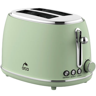 Orca Retro Toaster 2 Slices 850 Watts, Green - OR-RT-03BL(G)