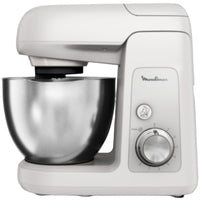 MOULINEX QA521B27 8-Speed Stand Mixer - 1100W Heavy-Duty Kitchen Machine with 4 Attachments (Dough Hook, Beater, Whisk)