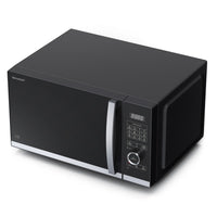 Sharp 25L Black Flatbed Microwave Oven - No Turntable, Easy Clean (R-25GSF-BK3)