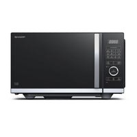 Sharp 25L Black Flatbed Microwave Oven - No Turntable, Easy Clean (R-25GSF-BK3)