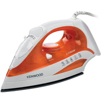 Kenwood Steam Iron Ceramic Plate 2100 Watts, White/Orange - STP50.000WO