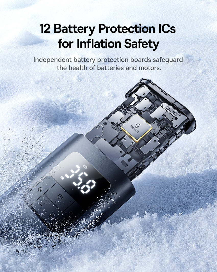 Baseus PrimeTrip VA1 Wired and Wireless 2-in-1 Tire Inflator - Cosmic Black