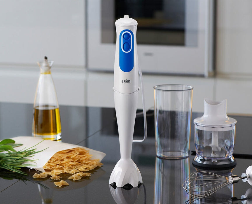 Braun Hand Blender 700W 2 Speed with Chopper Beaker & Whisk ? Efficient Hand Blender