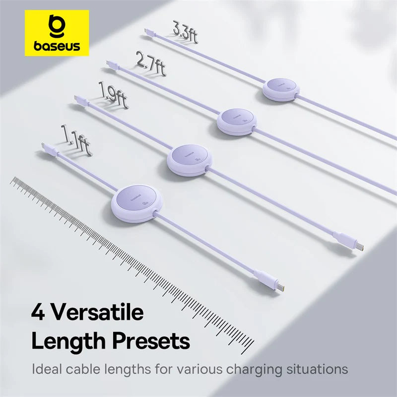 Baseus Free2Pull Mini Cable USB-C to USB-C 60W 1m - Nebula Purple