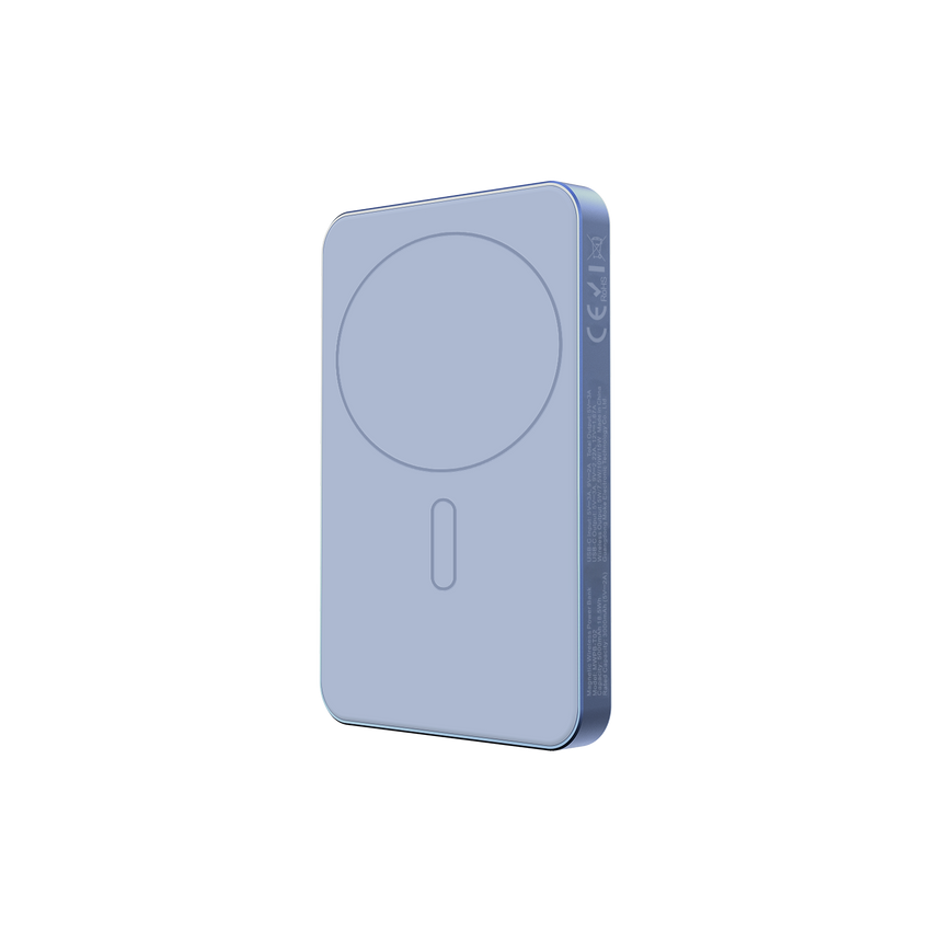 MOCOLL 5000mAh Blue Magnetic Power Bank Stand – PD 20W Fast Wireless Charging