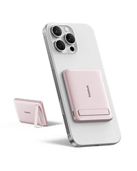 Baseus PicoGo AM31 Qi2 Ultra-Mini Magnetic Power Bank with Kickstand 5000mAh 20W - Nebula Pink