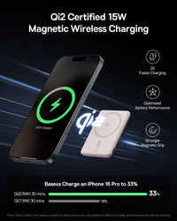 Baseus PicoGo AM31 Qi2 Ultra-Mini Magnetic Power Bank with Kickstand 5000mAh 20W - Nebula Pink