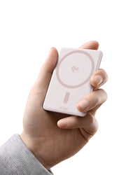 Baseus PicoGo AM31 Qi2 Ultra-Mini Magnetic Power Bank with Kickstand 5000mAh 20W - Nebula Pink