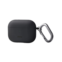 UNIQ NEXO ACTIVE HYBRID SILICONE AIRPODS PRO 2ND GEN (2022) CASE WITH SPORTS EAR HOOKS - CHARCOAL (GREY)