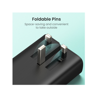 Ravpower RP-RP243 10000mAh 20W 3-Ports With Power Bank UK Plug black