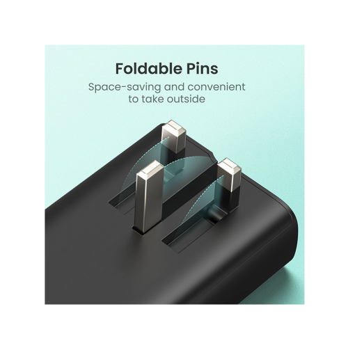 Ravpower RP-RP243 10000mAh 20W 3-Ports With Power Bank UK Plug black