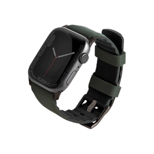 UNIQ LINUS AIROSOFT SILICONE APPLE WATCH STRAP 45/44/42MM - MOSS GREEN (GREEN) EOL