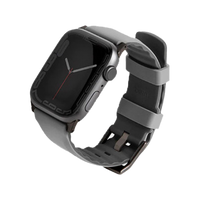 UNIQ LINUS AIROSOFT SILICONE APPLE WATCH STRAP 45/44/42MM - CHALK GREY (GREY)