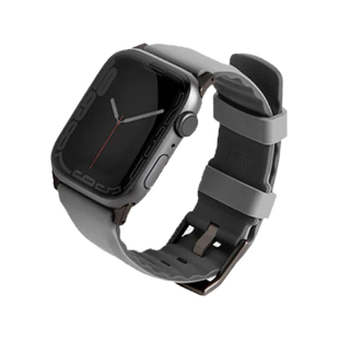 UNIQ LINUS AIROSOFT SILICONE APPLE WATCH STRAP 45/44/42MM - CHALK GREY (GREY)