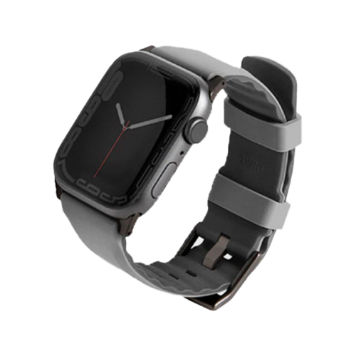 UNIQ LINUS AIROSOFT SILICONE APPLE WATCH STRAP 45/44/42MM - CHALK GREY (GREY)