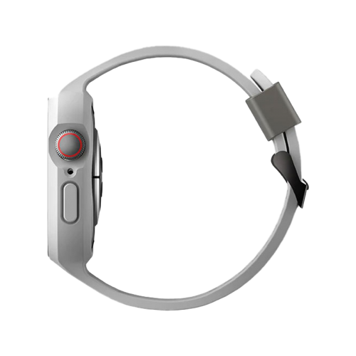 UNIQ MONOS 2-IN-1 APPLE WATCH STRAP WITH HYBRID CASE 45/44MM - CHALK GREY (GREY) EOL