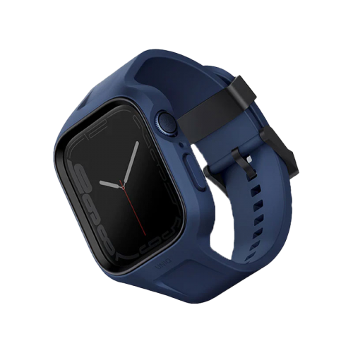 UNIQ MONOS 2-IN-1 APPLE WATCH STRAP WITH HYBRID CASE 45/44MM - MARINE BLUE (BLUE) EOL