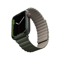 Uniq Revix Reversible Magnetic for Apple Watch Strap 42/44/45mm Pine (Green/Taupe)
