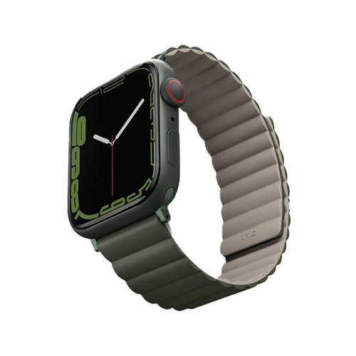 Uniq Revix Reversible Magnetic for Apple Watch Strap 42/44/45mm Pine (Green/Taupe)