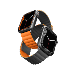 Uniq Revix Reversible Magnetic for Apple Watch Strap 42/44/45mm Charcoal (Grey/Orange)