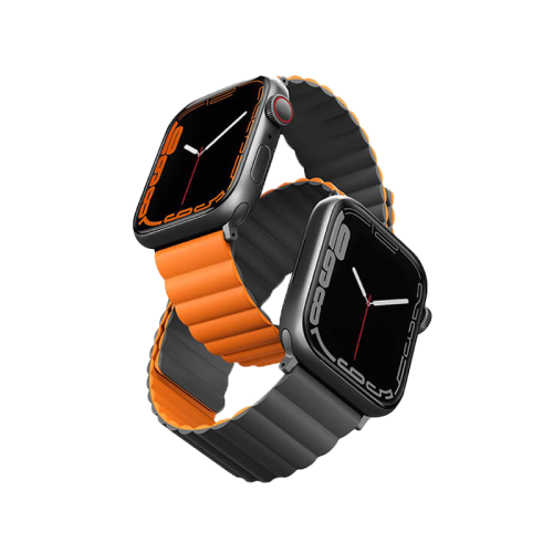 Uniq Revix Reversible Magnetic for Apple Watch Strap 42/44/45mm Charcoal (Grey/Orange)