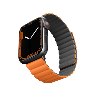 Uniq Revix Reversible Magnetic for Apple Watch Strap 42/44/45mm Charcoal (Grey/Orange)