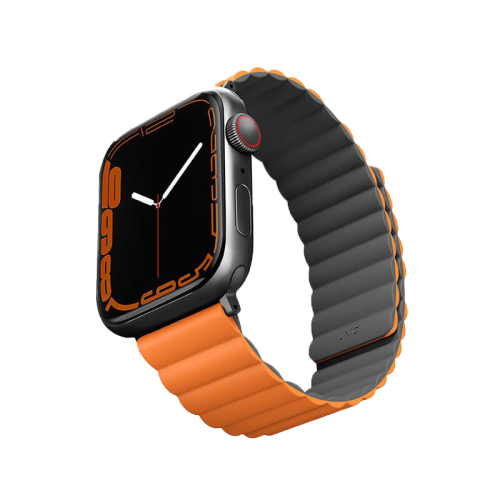 Uniq Revix Reversible Magnetic for Apple Watch Strap 42/44/45mm Charcoal (Grey/Orange)