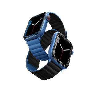 Uniq Revix Reversible Magnetic for Apple Watch Strap 42/44/45mm Caspian (Blue/Black)