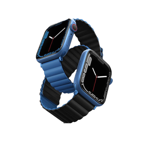 Uniq Revix Reversible Magnetic for Apple Watch Strap 42/44/45mm Caspian (Blue/Black)