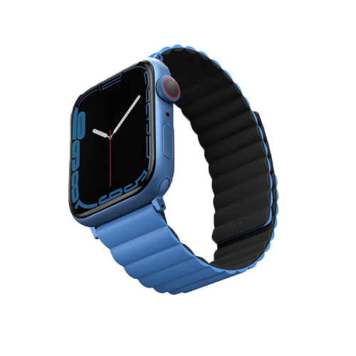 Uniq Revix Reversible Magnetic for Apple Watch Strap 42/44/45mm Caspian (Blue/Black)