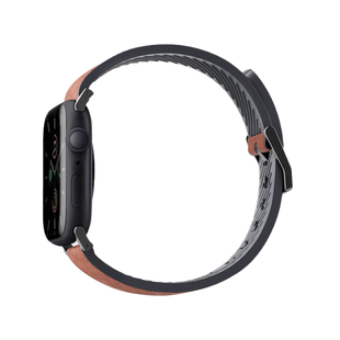 UNIQ STRADEN WATERPROOF LEATHER HYBRID APPLE WATCH STRAP 45/44/42MM TOFFEE (BROWN)