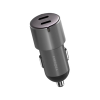 ENERGEA ALU DRIVE D60, PD30W/PPS33W DUO USB-C ALUMINIUM CAR CHARGER - GUNMETAL