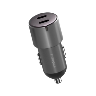 ENERGEA ALU DRIVE D60, PD30W/PPS33W DUO USB-C ALUMINIUM CAR CHARGER - GUNMETAL