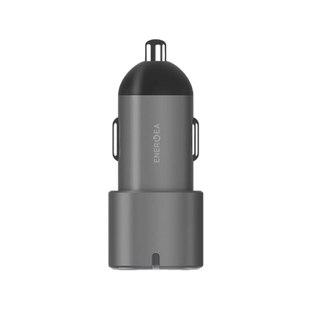 ENERGEA ALU DRIVE D60, PD30W/PPS33W DUO USB-C ALUMINIUM CAR CHARGER - GUNMETAL