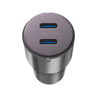 ENERGEA ALU DRIVE D60, PD30W/PPS33W DUO USB-C ALUMINIUM CAR CHARGER - GUNMETAL