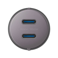 ENERGEA ALU DRIVE D60, PD30W/PPS33W DUO USB-C ALUMINIUM CAR CHARGER - GUNMETAL
