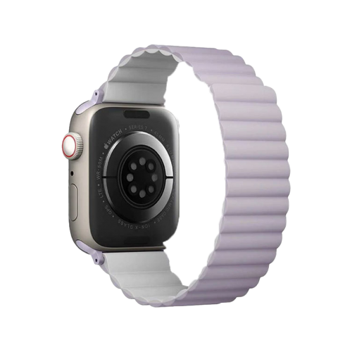 UNIQ REVIX REVERSIBLE MAGNETIC APPLE WATCH STRAP 45/44/42MM - LILAC (LILAC/WHITE)