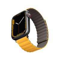 UNIQ REVIX REVERSIBLE MAGNETIC APPLE WATCH STRAP 45/44/42MM - MUSTARD (MUSTARD/KHAKI) EOL
