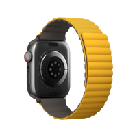 UNIQ REVIX REVERSIBLE MAGNETIC APPLE WATCH STRAP 45/44/42MM - MUSTARD (MUSTARD/KHAKI) EOL
